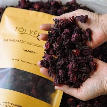 Trà hoa Atiso đỏ Hibiscus sấy khô nguyên bông. Đài hoa Atiso Việt Nam chất lượng cao
