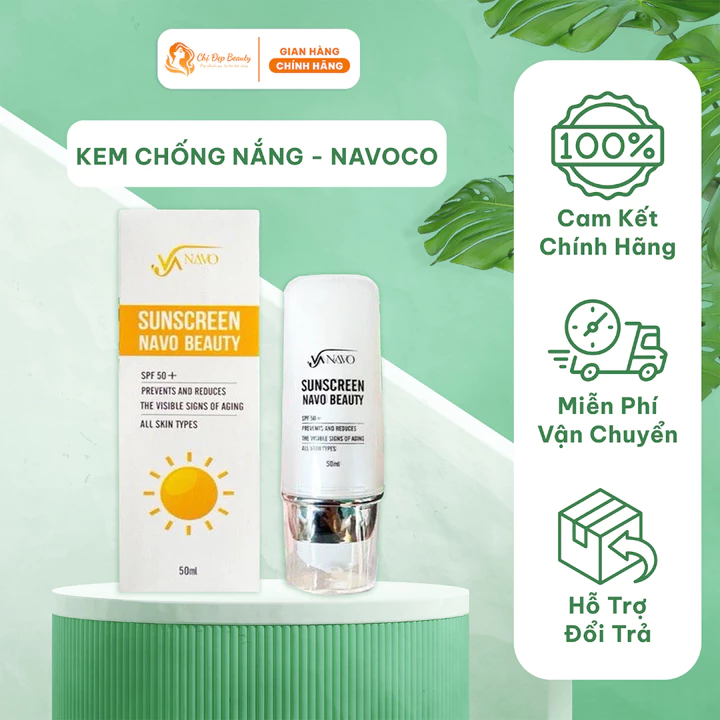 Kem Chống Nắng NAVO Chính Hãng, Kem Chống Nắng Vật Lý SPF 50++ PA - Chị Đẹp Beauty