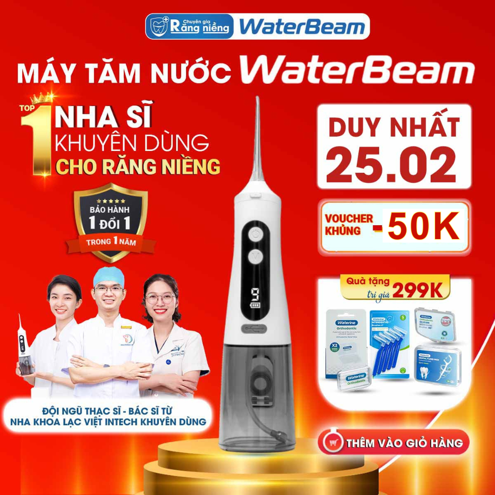 Product image Máy tăm nước WaterBeam cho Răng Niềng, Chỉnh Nha được hàng loạt Nha sĩ khuyên dùng - BH 1 đổi1 trong 12 tháng 1