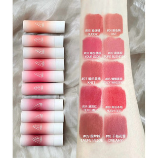 Son Thỏi 3CE Cashmere Hug Lipstick 10 Màu Mịn Lì Nhẹ Môi Knit Hug Red Taupe Beige Cozy Whisper 3.5g
