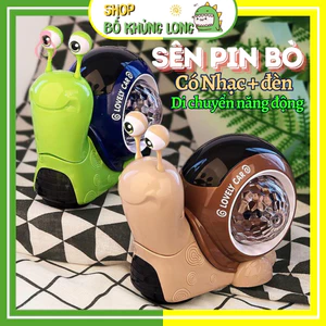Đồ chơi Ốc Sên Phát Nhạc Phát Sáng Di Chuyển Xoay 180 độ Dùng Pin Đồ Chơi Tập Bò Cho Bé - BỐ KHỦNG LONG