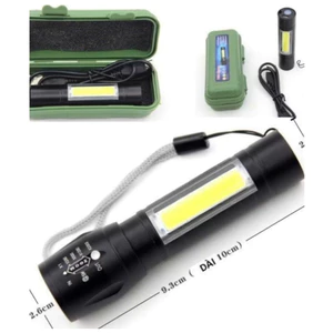 Đèn Pin MINI Siêu Sáng 3 chế độ sáng có móc treo tiện dụng