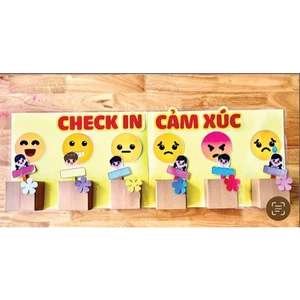 BẢNG CHECK-IN CẢM XÚC trang trí lớp ( bảng giao màu ngẫu nhiên )