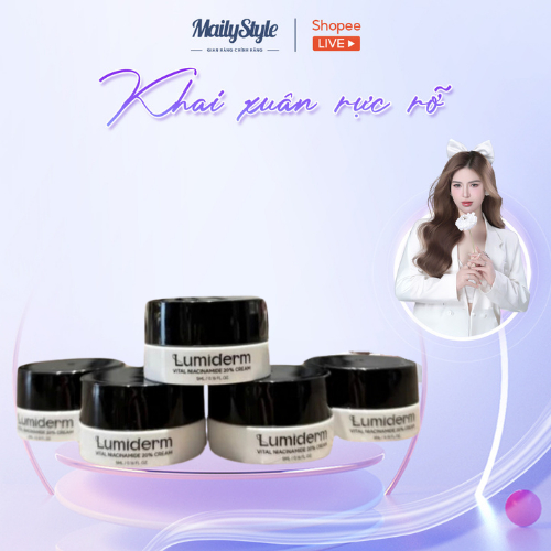 E67_ [SIZE MINI] Kem dưỡng Lumiderm vital niacinamide 20% cream hũ 5ml (Vỏ trắng) giá tốt