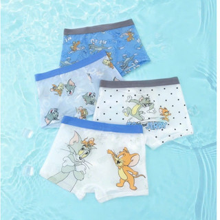 [BT33 New] Combo 4 quần sịp bé trai, quần chip đùi cho bé trai thông hơi kháng khuẩn Tom & Jerry ngộ nghĩnh 10-33kg