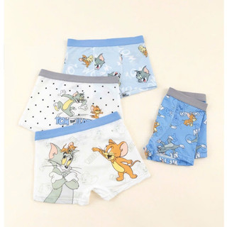 [BT33 New] Combo 4 quần sịp bé trai, quần chip đùi cho bé trai thông hơi kháng khuẩn Tom & Jerry ngộ nghĩnh 10-33kg