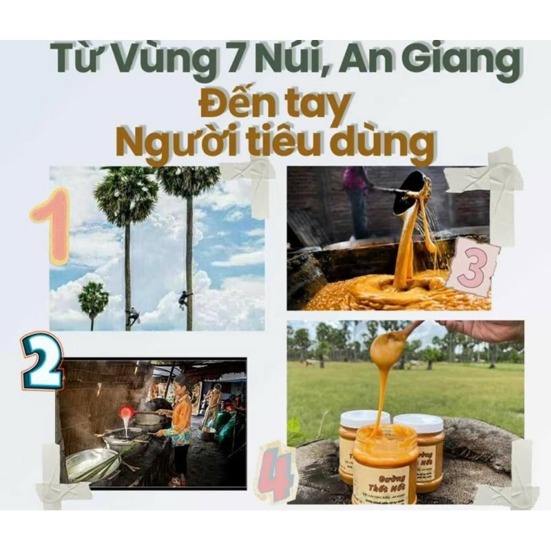 Đường Thốt Nốt nguyên chất, dẽo, mịn, đặc sản An Giang, hoàn toàn tự nhiên, không chất bảo quản