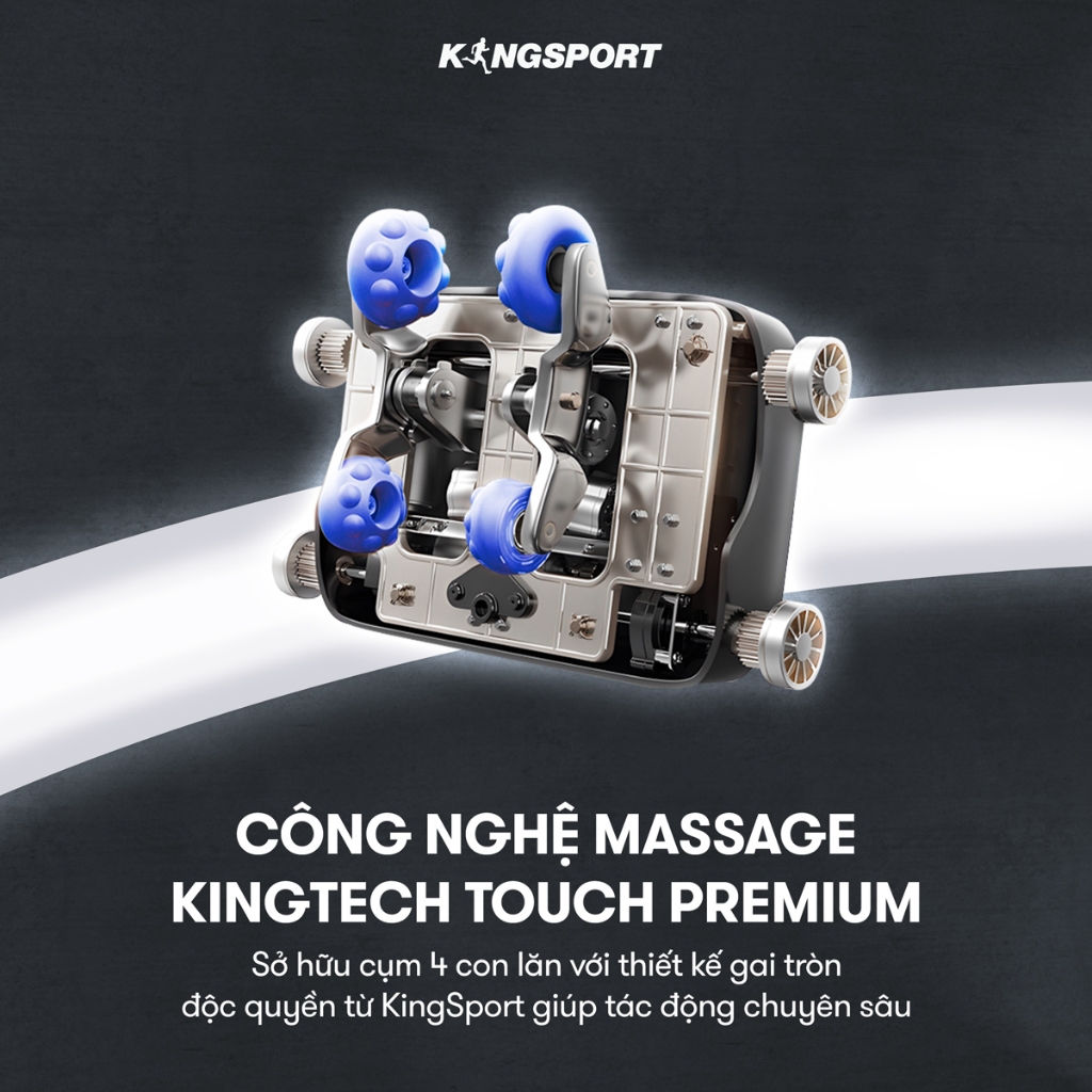 Ghế massage toàn thân cao cấp KINGSPORT DELUXE G97 chế độ massage 3D Ultra, 10 bài massage