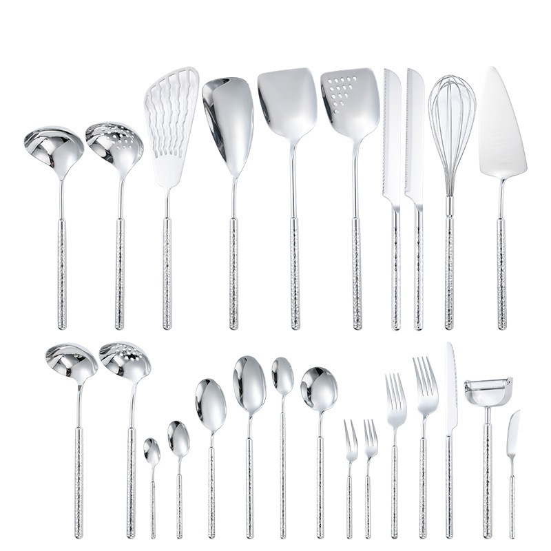 Dụng Cụ Nhà Bếp CHOCKMEN Inox 18/10 Xẻng Xào Xẻng Lật Dụng Cụ Đánh Trứng Dao Bánh Mì SET SẦN TRÒN