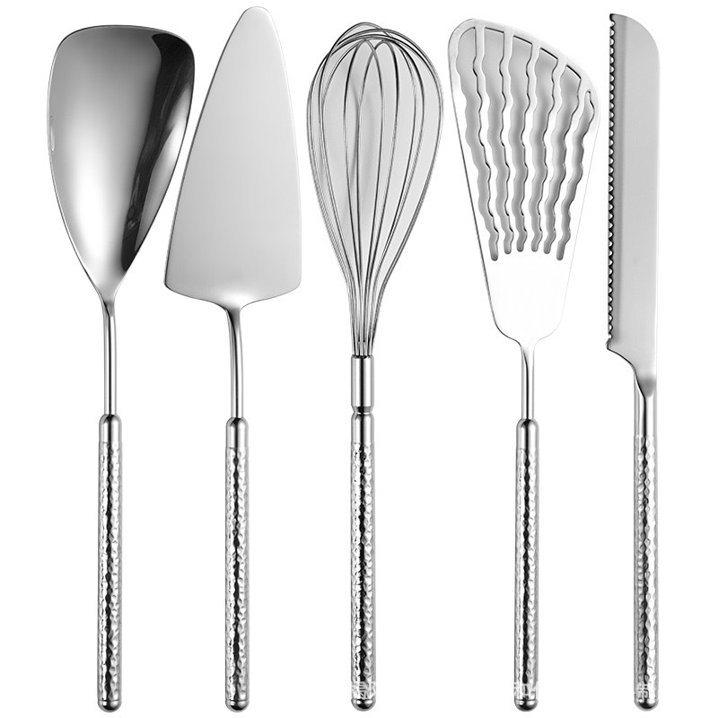 Dụng Cụ Nhà Bếp CHOCKMEN Inox 18/10 Xẻng Xào Xẻng Lật Dụng Cụ Đánh Trứng Dao Bánh Mì SET SẦN TRÒN
