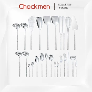 Set Thìa Dao Dĩa Xẻng CHOCKMEN Inox Cao Cấp Nạo Vỏ Vá Muôi Muỗng Dĩa Hoa Quả Thìa Cơm SET SẦN TRÒN