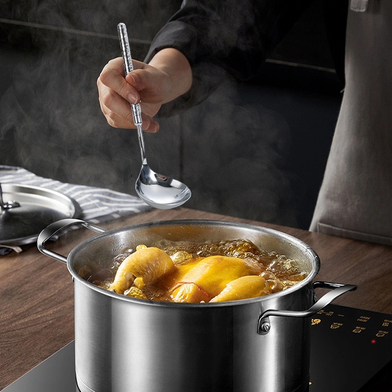Set Thìa Dao Dĩa Xẻng CHOCKMEN Inox Cao Cấp Nạo Vỏ Vá Muôi Muỗng Dĩa Hoa Quả Thìa Cơm SET SẦN TRÒN