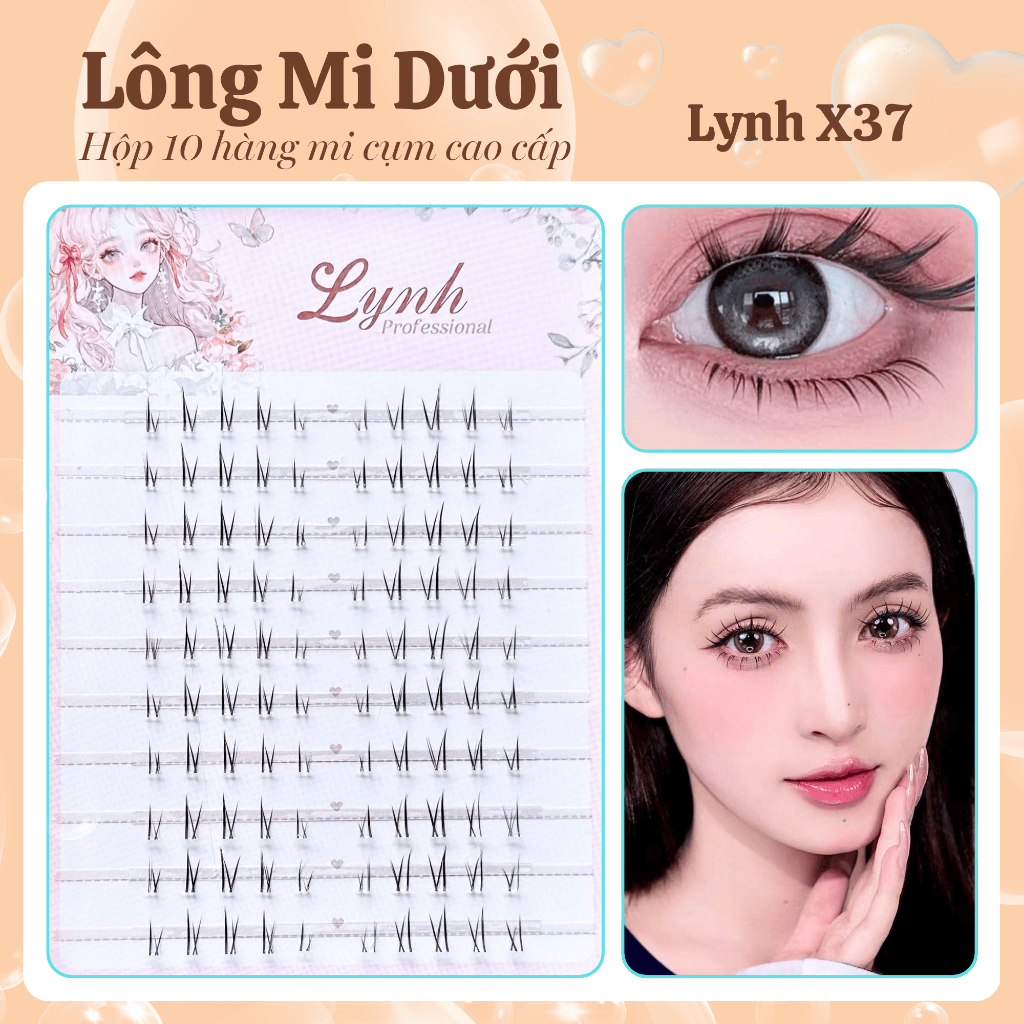 Mi Dưới Hàn Quốc Lynh X37 Phong cách Makeup Trong sáng Dễ thương Thu hút Ánh nhìn