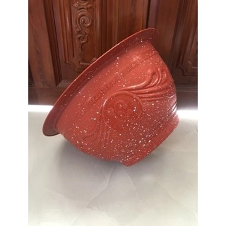 Chậu hoa Phúc Lộc Thọ - Chậu Nhựa Truyền Thống Trồng Cây Màu Đỏ Gạch Đủ Size