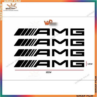 Tem dán trang trí tay nắm cửa ô tô AMG ( Set 4 tem chữ)