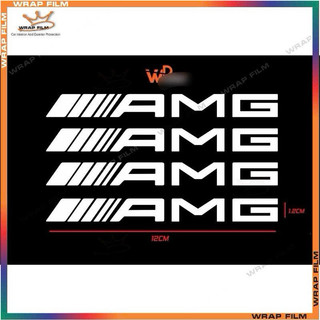 Tem dán trang trí tay nắm cửa ô tô AMG ( Set 4 tem chữ)