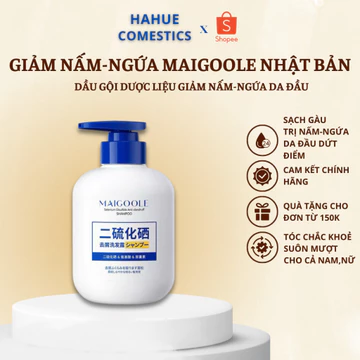 Dầu gội Maigoole giảm nấm ngứa da đầu Nhật Bản, dầu gội dược liệu nấm da đầu, giảm ngứa, giúp tóc chắc khoẻ,sạch gàu.