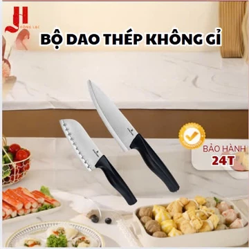 Bộ Dao Thép Không Gỉ Kuscheln combo 2 Dao Bảo Hành 24 Tháng, Dao Nhà Bếp, Dụng Cụ Nhà Bếp