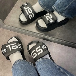 [𝗘𝗩𝗔 𝗡𝗴𝘂𝘆𝗲̂𝗻 𝗞𝗵𝗼̂́𝗶] Dép Unisex Quai Dán SOL Quai Dán Xé Nam Nữ Đế Cao Trendy, Không Xẹp Lún, Đế Cao 4cm, BH 12 Tháng