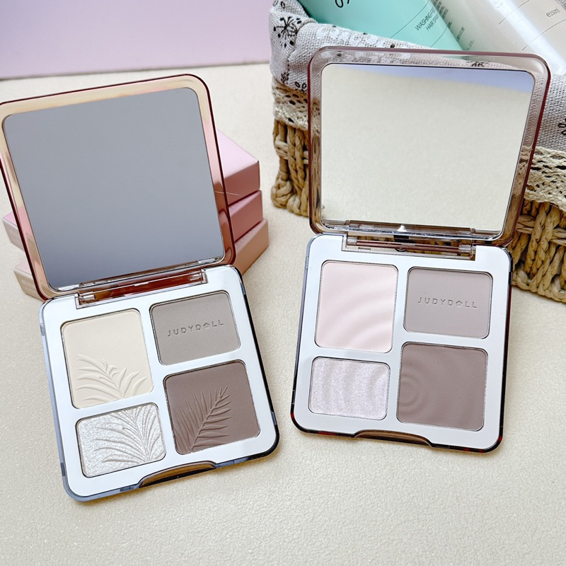 Bảng phấn tạo khối JUDYDOLL 4 ô chính hãng highlight bắt sáng tự nhiên lâu trôi