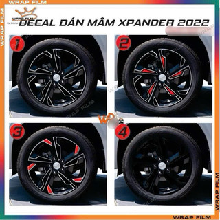 Decal dán mâm Xpander 2022 - 2025 premium (5bánh), Decal trang trí ô tô cao cấp không thấm nước không để lại keo