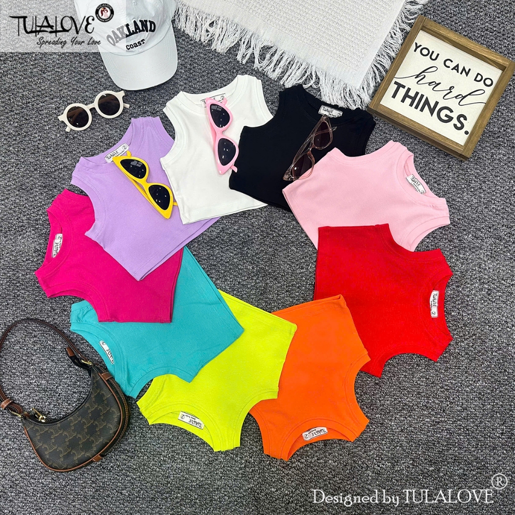 Áo Croptop Sát Nách Cho Bé Gái Màu Sắc Cực Yêu TULALOVE áo croptop bé gái. - 1