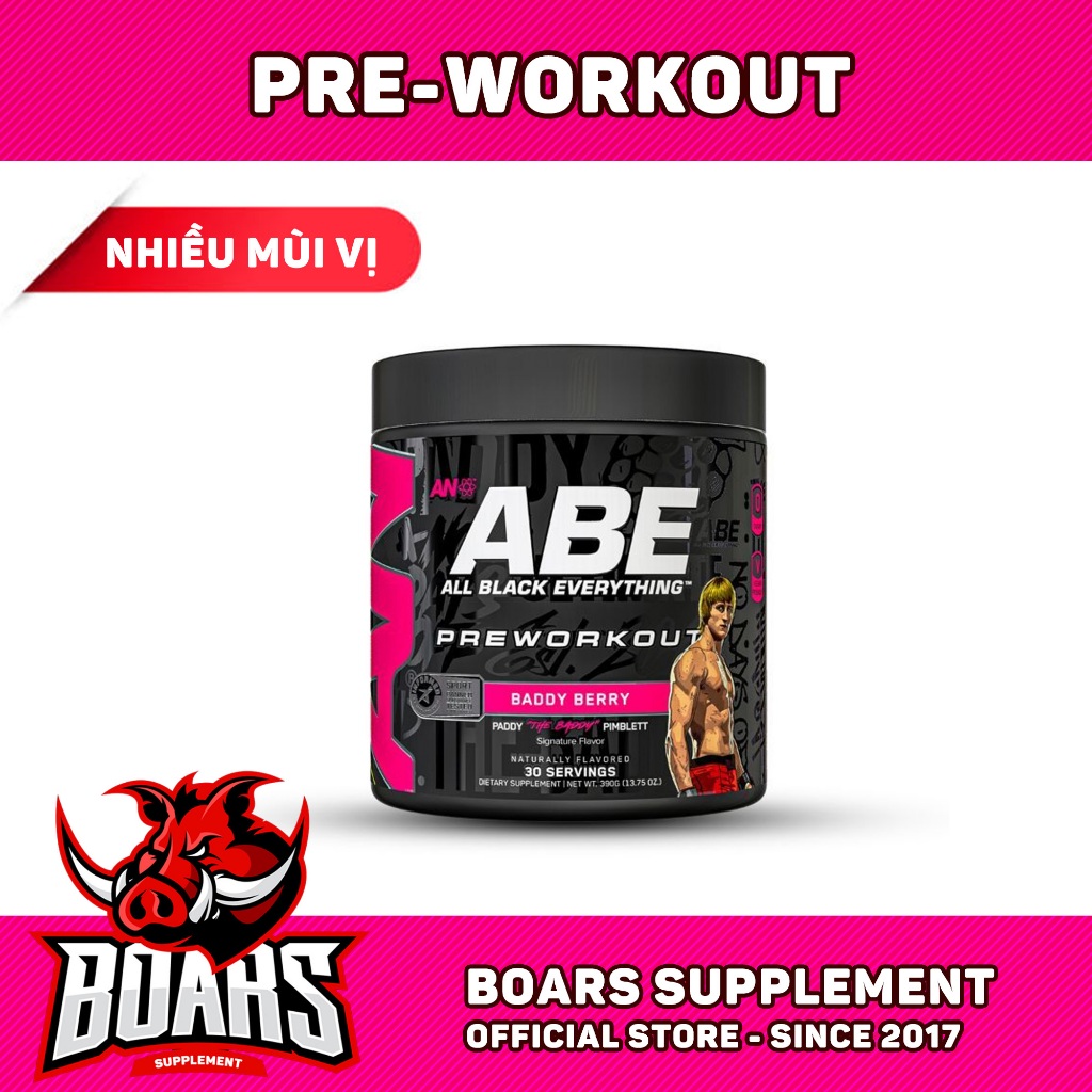 ABE PREWORKOUT - GIÚP TẬP TRUNG, NÂNG CAO HIỆU SUẤT TẬP