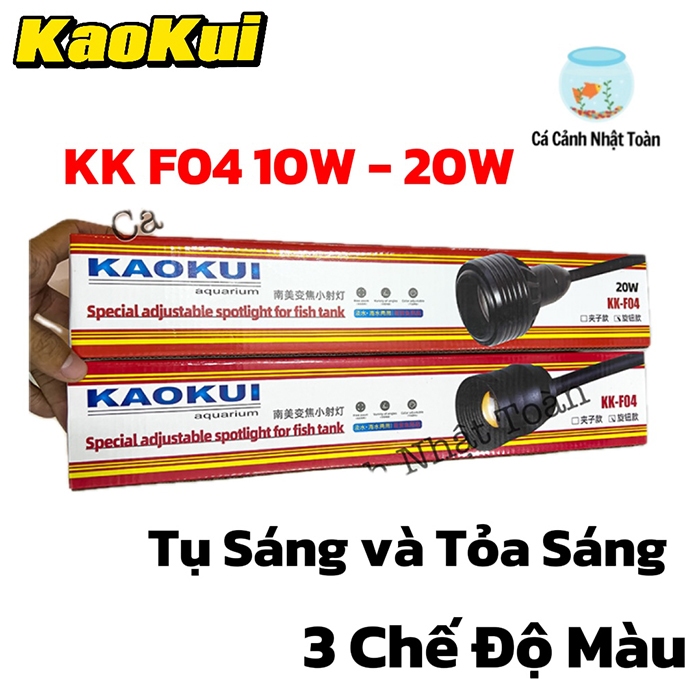 LED RỌI BỂ CÁ CẢNH 3 CHẾ ĐỘ MÀU KAOKUI KK F04 CHỈNH ĐƯỢC ĐIỂM TỤ SÁNG