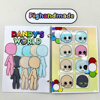 Đồ chơi bóc dán Dandy's World búp bê Gacha 7 nhân vật - Búp bê giấy