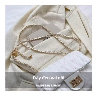 Túi Đeo Chéo Nữ Vuông Nhỏ Đan Xen Dây Đeo Vai Đơn Thời Trang Thường Ngày