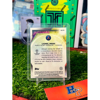 Thẻ bóng đá Lionel Messi Ageless Alchemy Topps Merlin Chrome UCL 2022/23