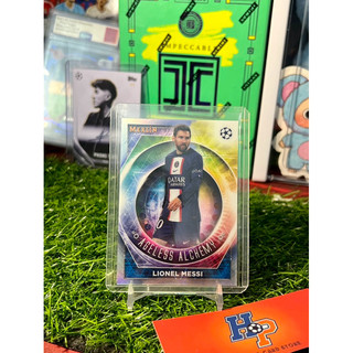 Thẻ bóng đá Lionel Messi Ageless Alchemy Topps Merlin Chrome UCL 2022/23