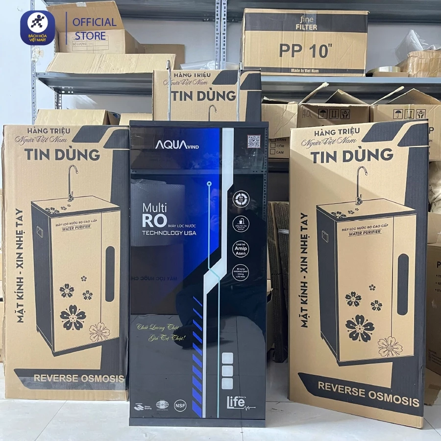 Máy Lọc Nước RO + ION KIỀM 2 Vòi 5 -11 Cấp Lọc AQUA  MVS ( UỐNG TRỰC TIẾP - không nóng lạnh)