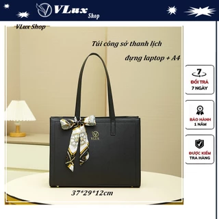 Túi tote nữ VLUX chất liệu da cao cấp, đựng được Laptop 14-16inch,A4 tài liệu