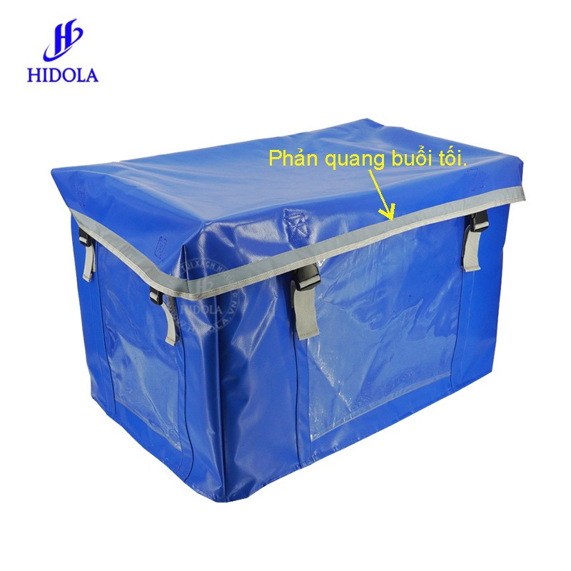 Túi trùm sọt nhựa giao hàng vải nhựa Tapulin HQ cho rổ cao 55cm C57N