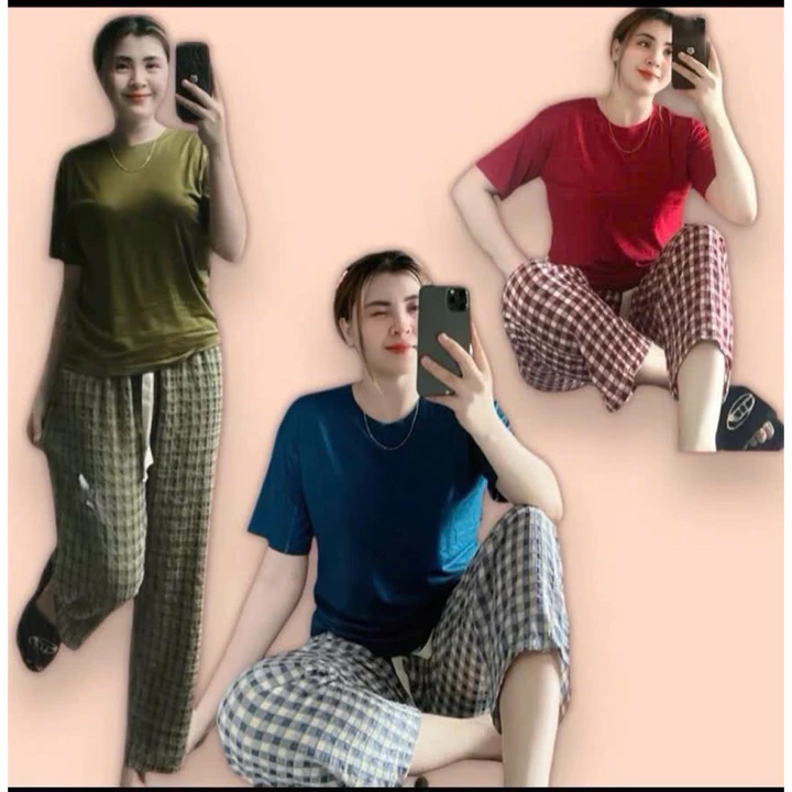 SET ĐỒ NỮ ĐỒ BỘ NỮ ÁO THUN GÂN TĂM BABYTEE FROM VỪA KÈM QUẦN BAGGY ĐŨI_SET ĐỒ NỮ THỜI TRANG MẶC NHÀ ĐI CHƠI— PUSAM SHOP
