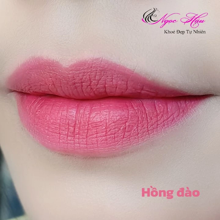 Màu hồng đào (Son kem lì, son gấc Ngọc Hậu)