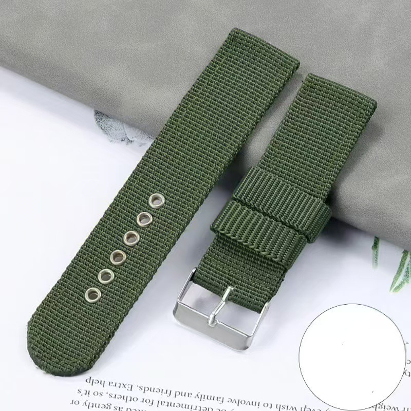 Dây Đồng Hồ Vải Dù Nato Khoen Trắng - Size 16/18/20/22mm | BigBuy360 - bigbuy360.vn