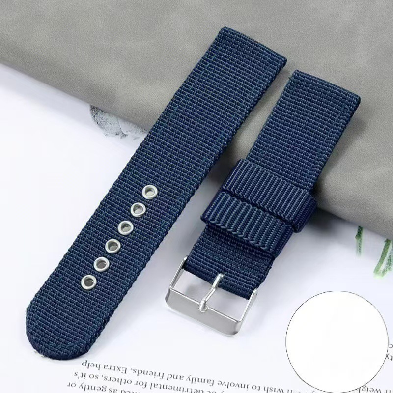 Dây Đồng Hồ Vải Dù Nato Khoen Trắng - Size 16/18/20/22mm | BigBuy360 - bigbuy360.vn