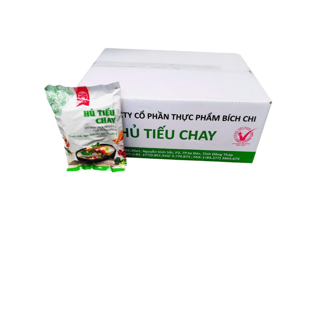 Thùng 30 gói Hủ Tiếu Chay ăn liền hiệu Bích Chi 60gr x 30 gói