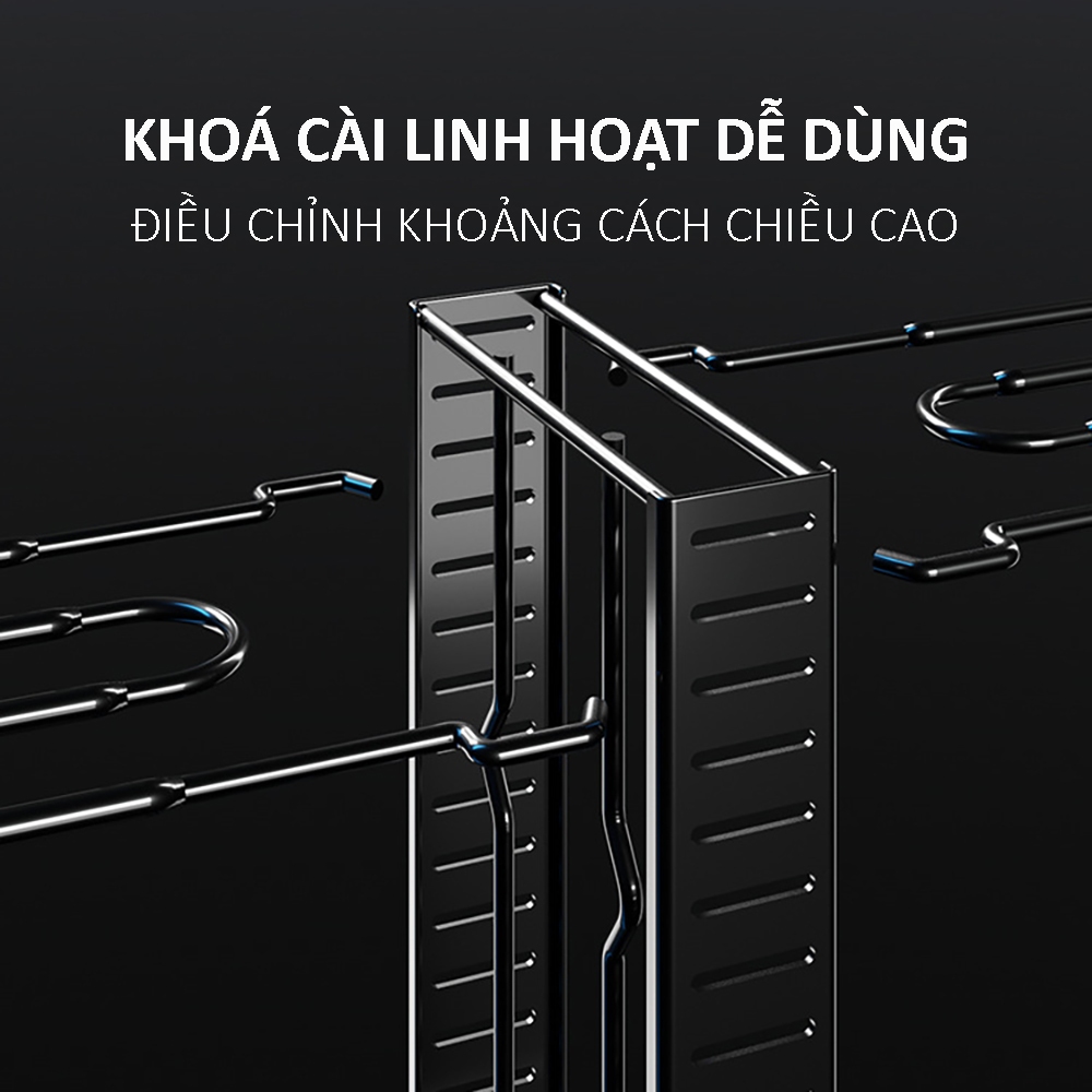 Giá kệ xoong nồi đa năng gấp gọn, chất liệu thép không gỉ sơn tĩnh điện, tuỳ chỉnh theo ý muốn