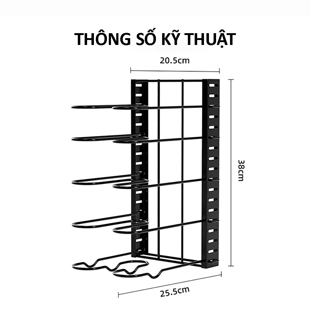 Giá kệ xoong nồi đa năng gấp gọn, chất liệu thép không gỉ sơn tĩnh điện, tuỳ chỉnh theo ý muốn