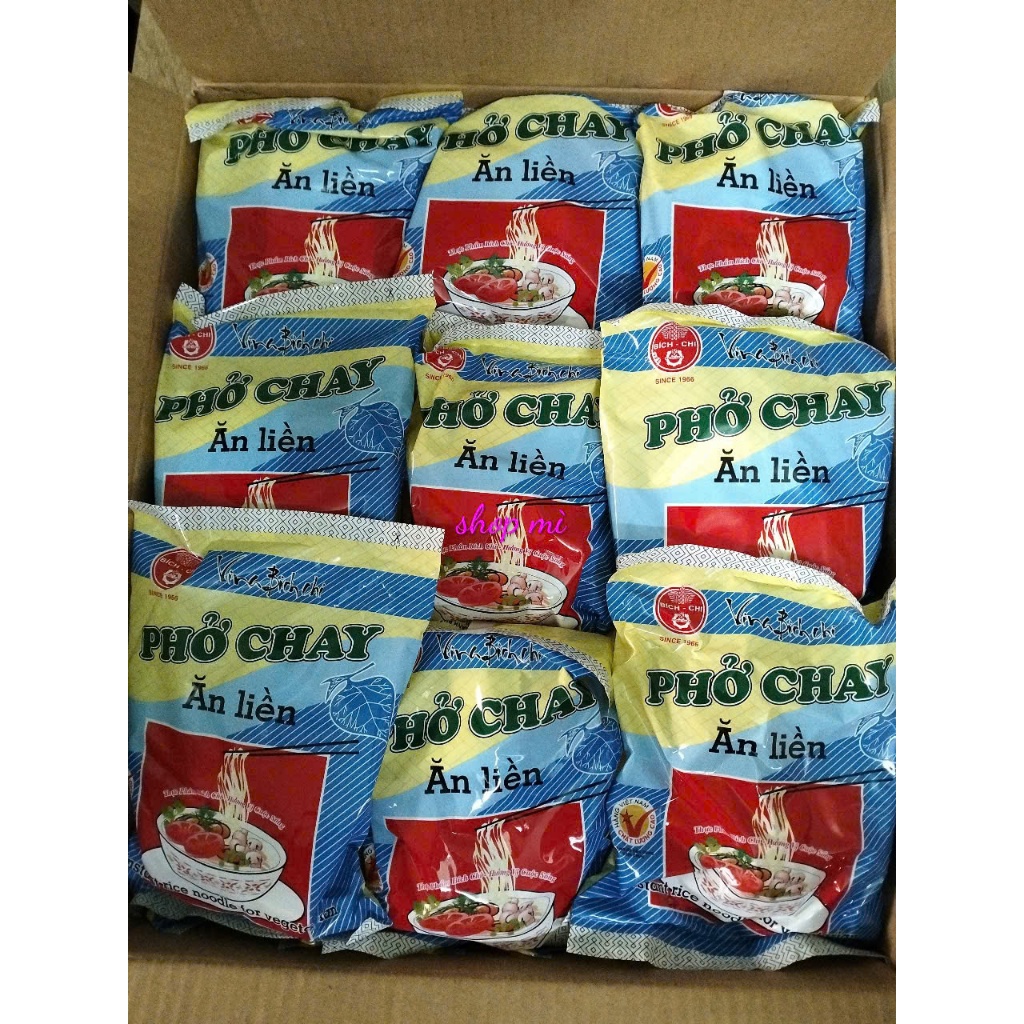 Thùng 30 gói Phở Chay ăn liền hiệu Bích Chi (phở chay, phở chay nấm hương) 60gr x 30 gói