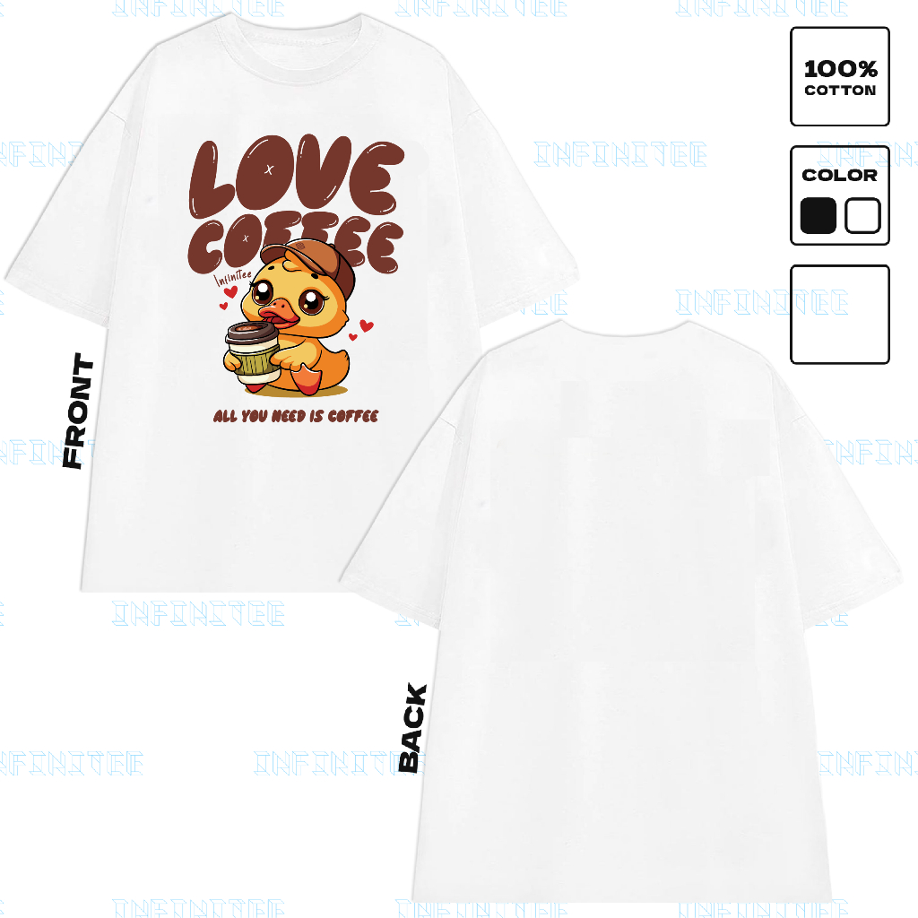 Ao thun INFINITEE Fni24065 Thun 100% Cotton - form rộng Unisex.