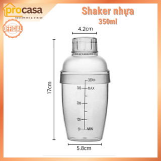 Bình Lắc Shaker Nhựa 350ML - 530ML - 700ML - 1000 ML (Đã bao gồm nắp) - Bình pha chế cocktail