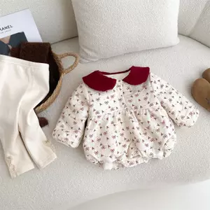 QC - Bodysuit tai thỏ đỏ cover Hàn Quốc hàng quảng châu dày dặn ấm áp cho bé gái