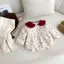 QC - Bodysuit tai thỏ đỏ cover Hàn Quốc hàng quảng châu dày dặn ấm áp cho bé gái