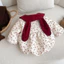 QC - Bodysuit tai thỏ đỏ cover Hàn Quốc hàng quảng châu dày dặn ấm áp cho bé gái