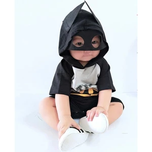 -QCCC- Body liền thân kèm mũ Battman cover Hàn Quốc hàng quảng châu cho bé trai bé gái từ 5-14kg