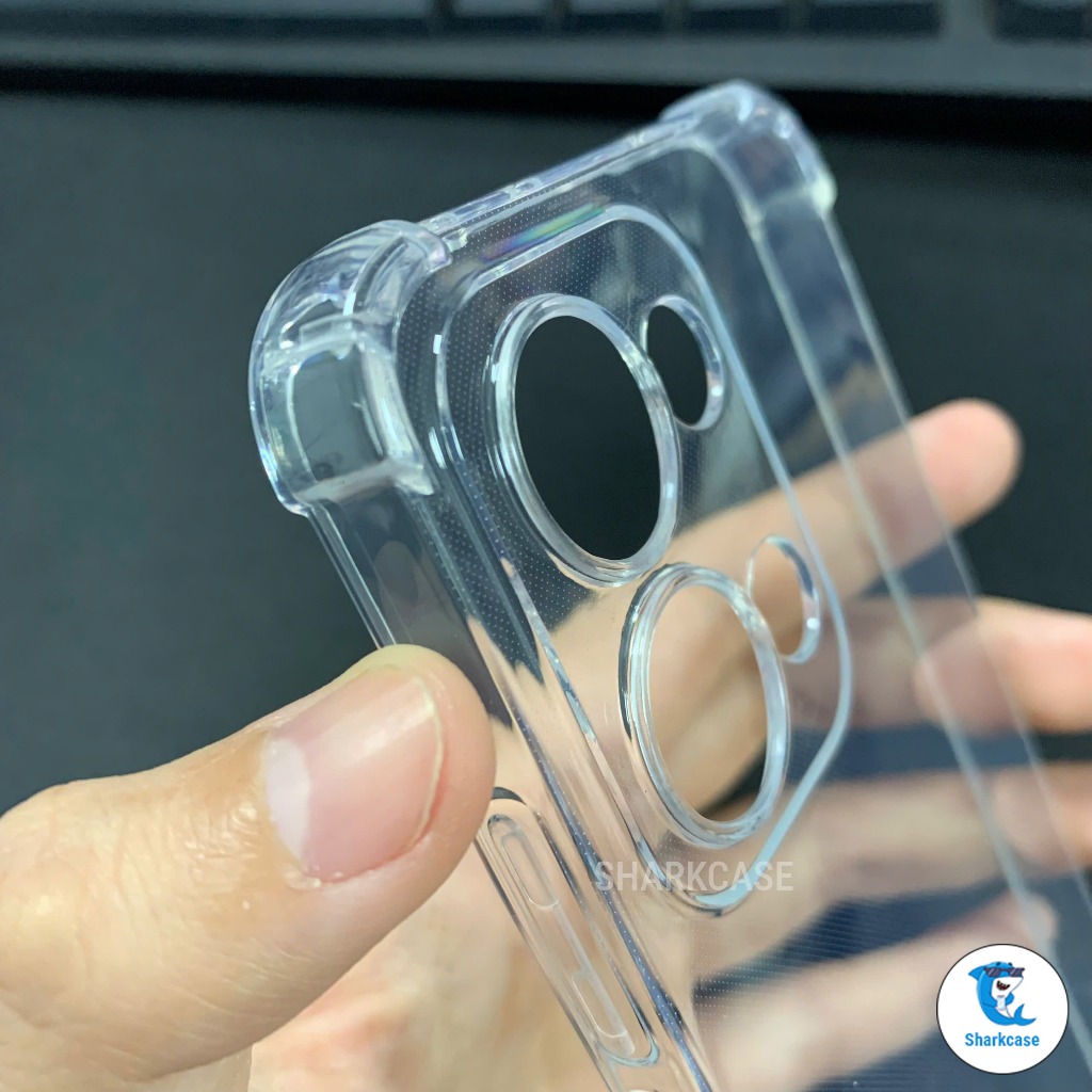 Ốp lưng Oppo Reno 13F, 13, 13 Pro 5G silicon dẻo trong suốt bảo vệ cam Vỏ bao điện thoại sharkcase